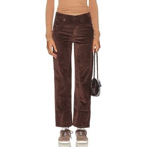 We The Free Risk Taker Cord Straight Leg in Chocolate Truffle